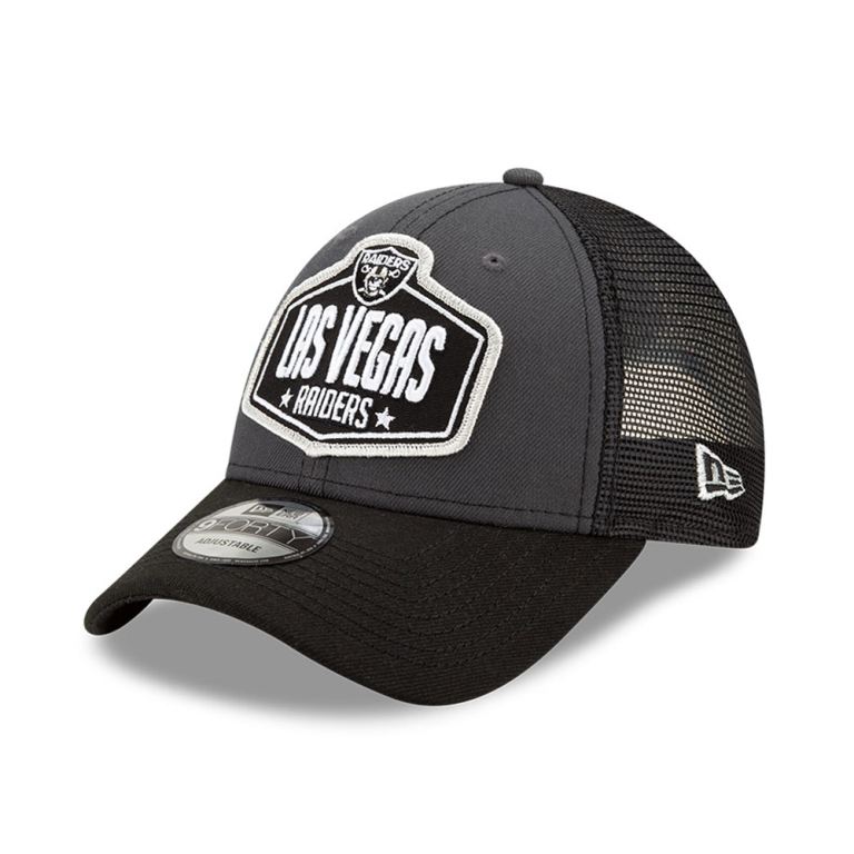 Gorras New Era Nfl Grises - Las Vegas Raiders NFL Draft 9FORTY 35496COXQ